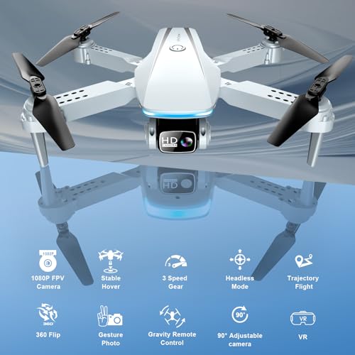 1080P HD Foldable Drone with 2 Batteries and Carrying Case A622008