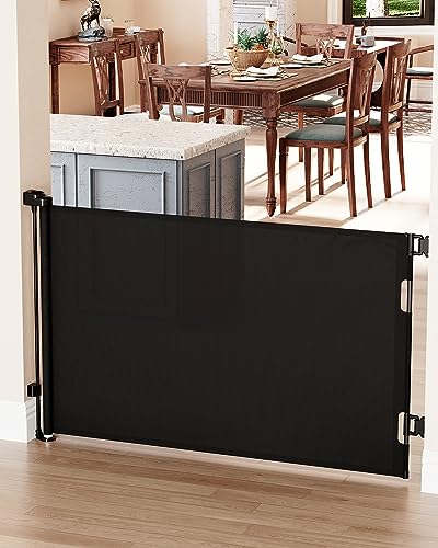 2 Pack Retractable Mesh Baby Gate 33" Tall Extends to 55" Wide White G87053