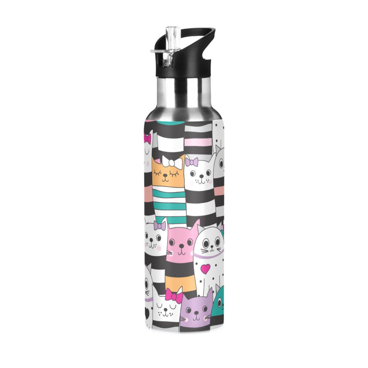 Stainless Steel Insulated Water Bottle with Straw Lid J1849