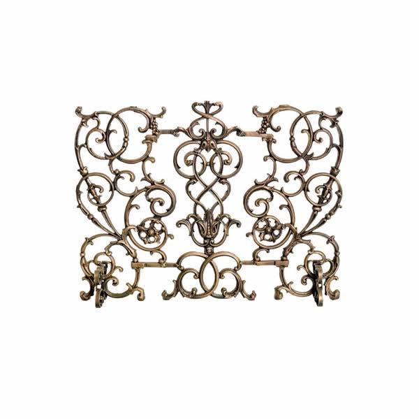 Cast Iron Fireplace Screen Matte Black Y83387