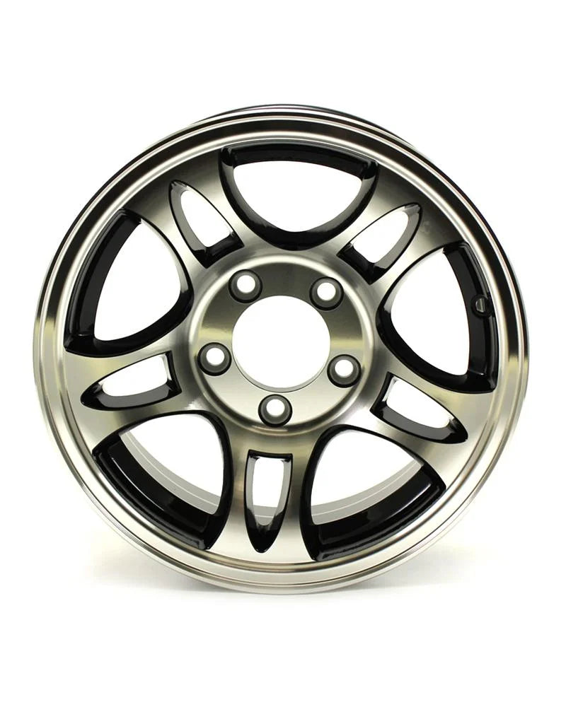 14X5.5 5-Lug on 4.5" Aluminum Trailer Wheel Black S25494
