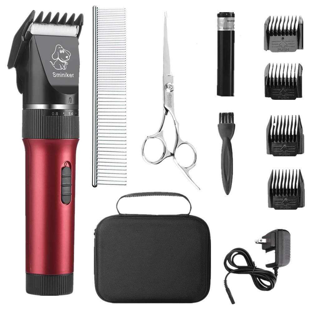 Rechargeable Cordless Low Noise Pet Clippers Grooming Kit with Storage Bag B2068