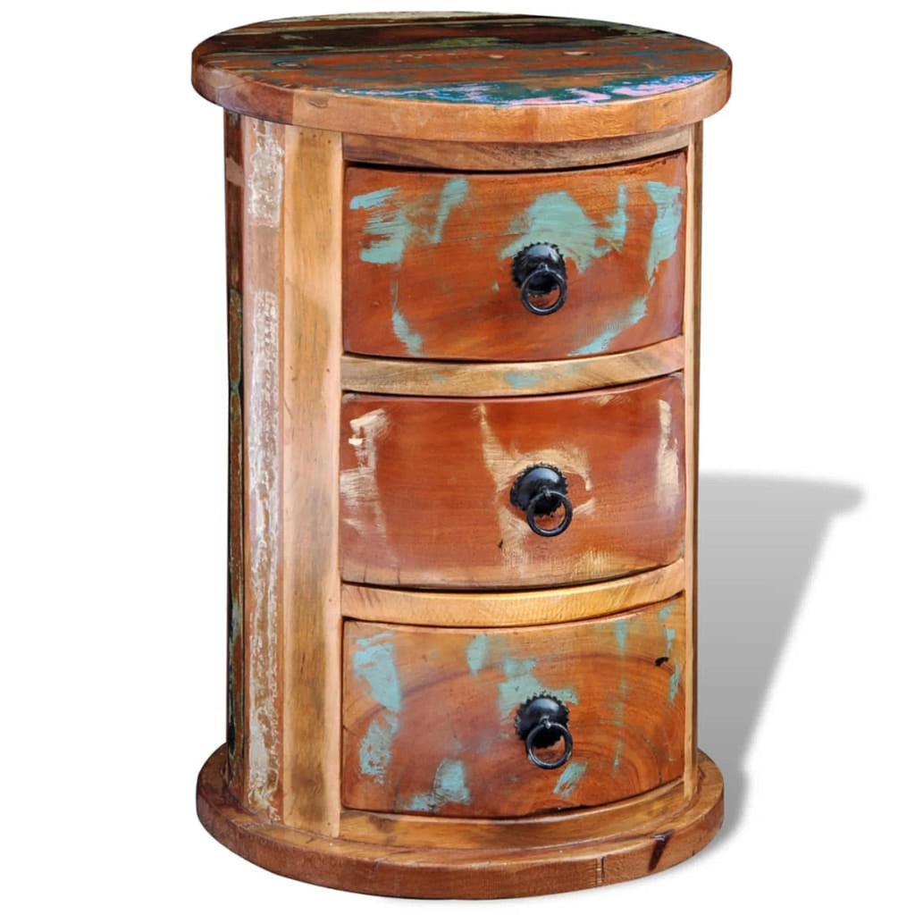 Reclaimed Solid Wood Cabinet with 3 Drawers F435