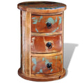 Reclaimed Solid Wood Cabinet with 3 Drawers F435