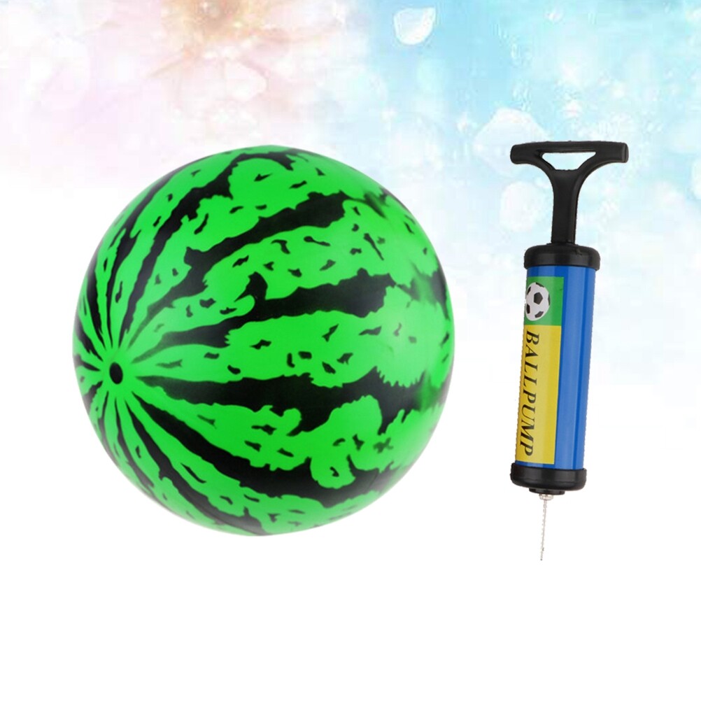 2Pcs 9 Inch Inflatable Bouncy Ball with Pump Kids Toys J456288