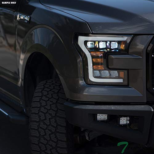 Compatible With 2015-2017 Ford F150 Black Housing Full LED Sequential Projector Headlights V83714