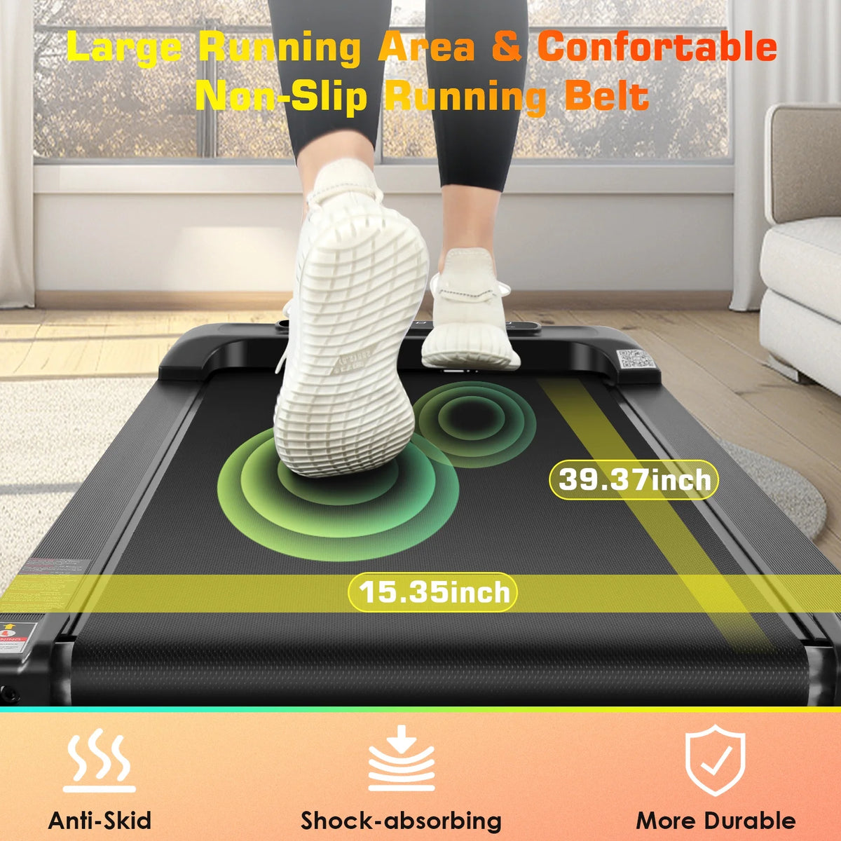 Under Desk Walking Pad Treadmill 2.5HP 300lbs Capacity O206