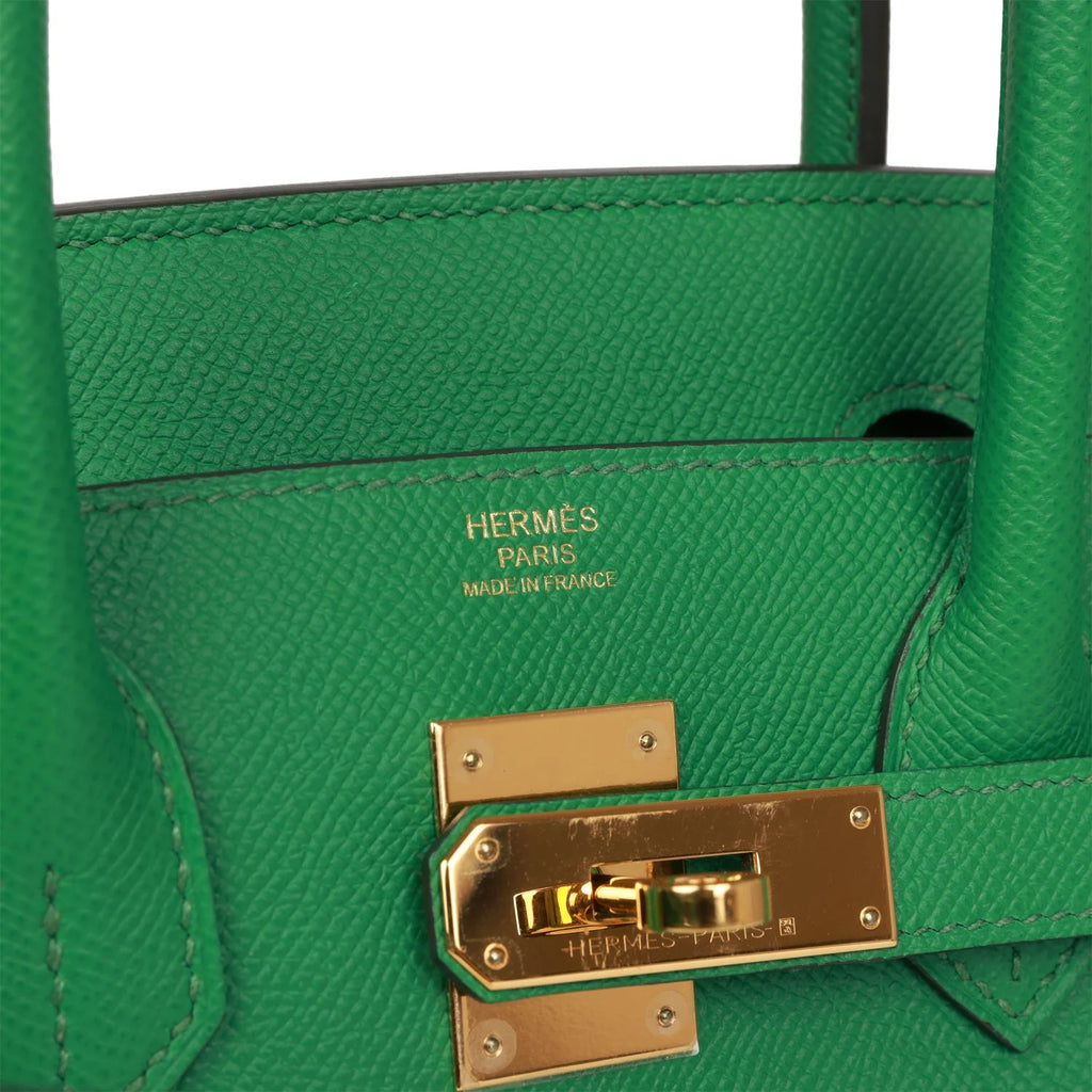 Pre-owned Birkin 30 Cactus Epsom Gold Hardware A7470