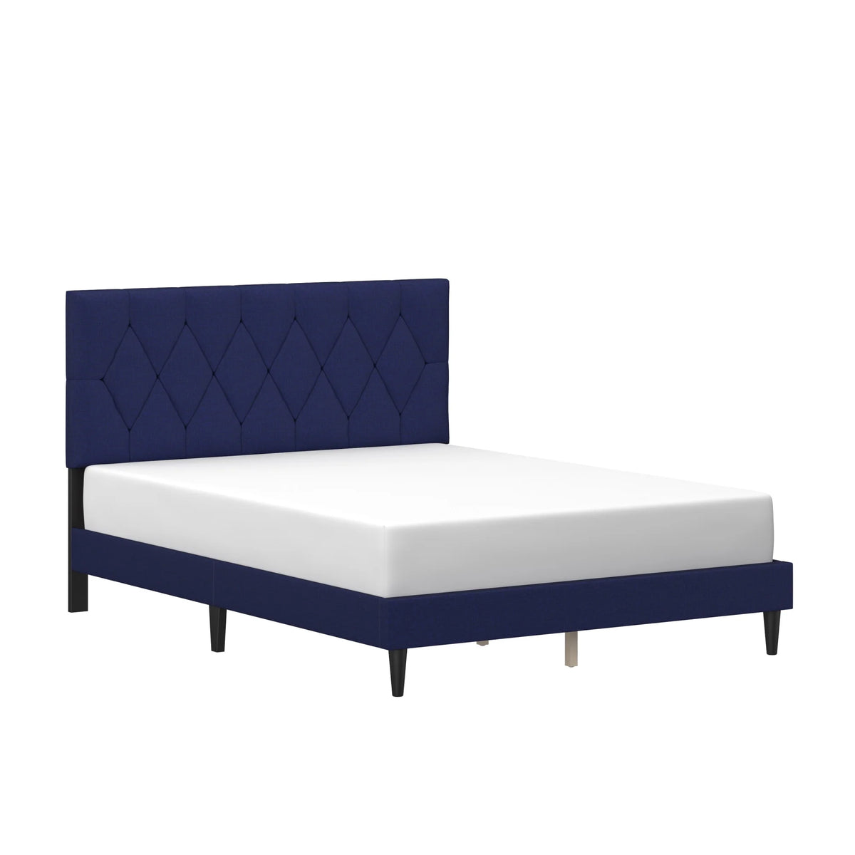 Gray Diamond Tufted Upholstered Queen Platform Bed G80474
