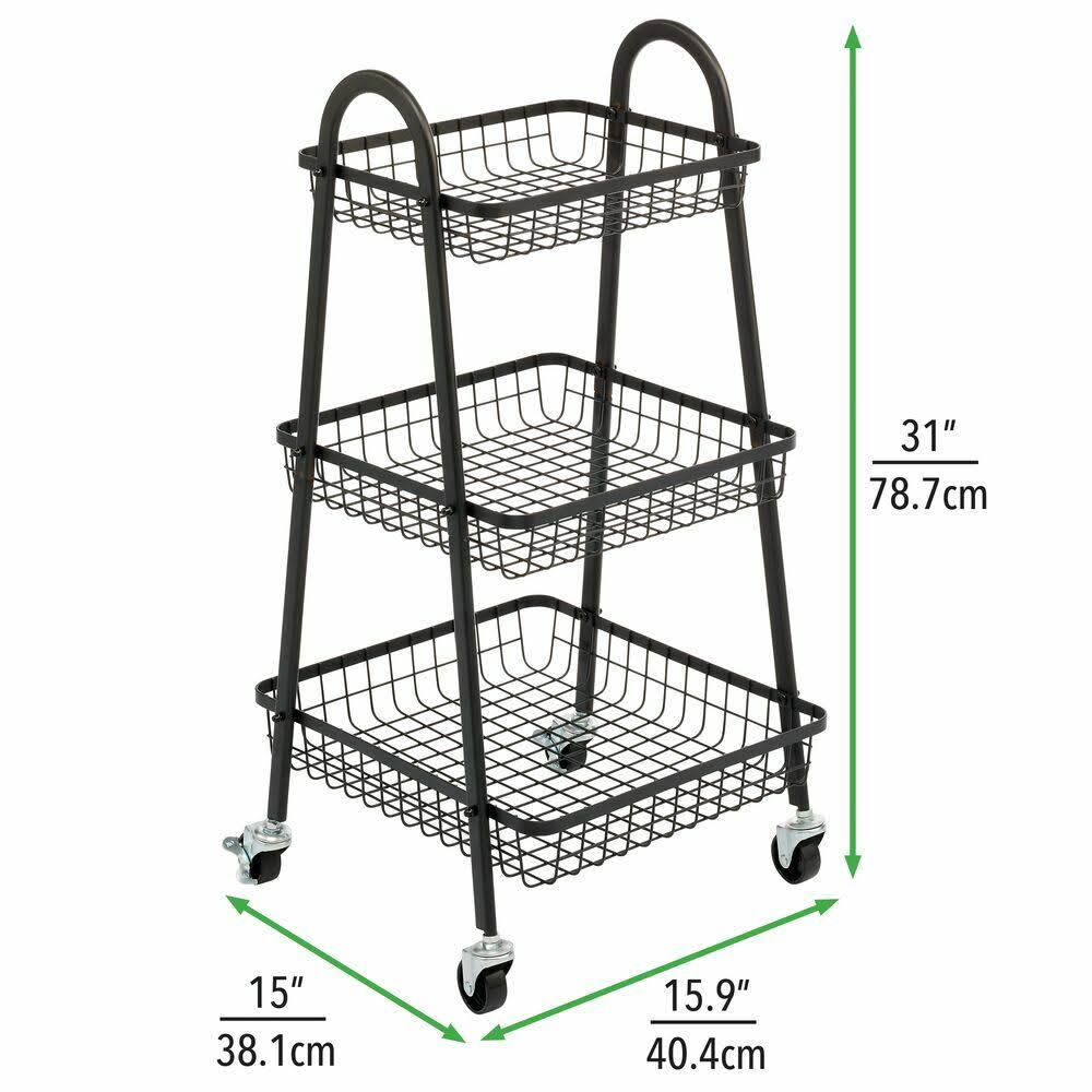 3 Tier Metal Storage Cart K107713