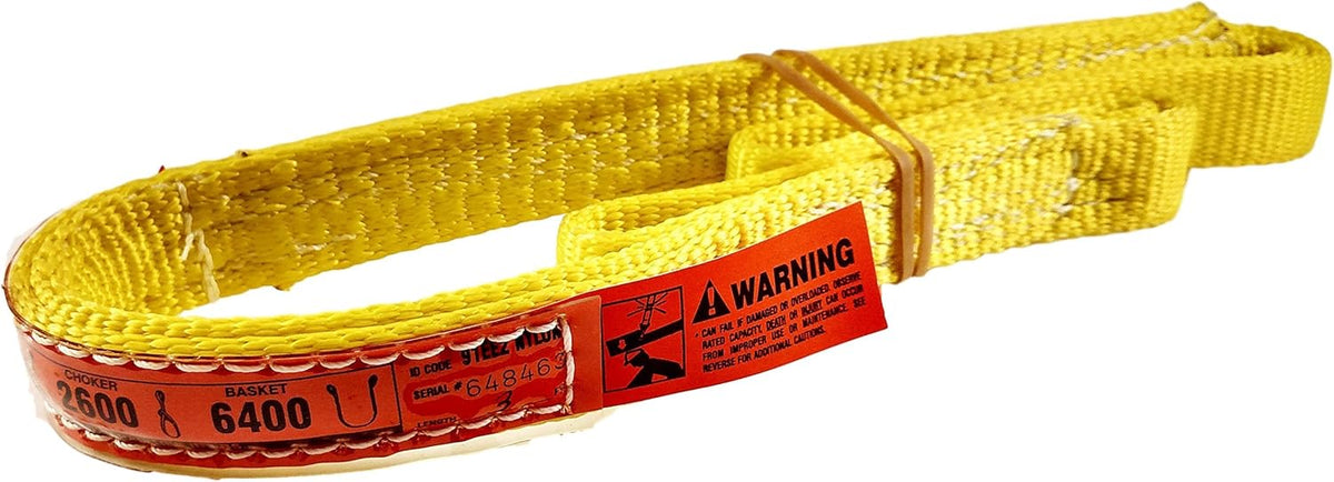 2 Ply Nylon Lifting Slings, Eye & Eye, 1 x 3', Pack of 2 P543