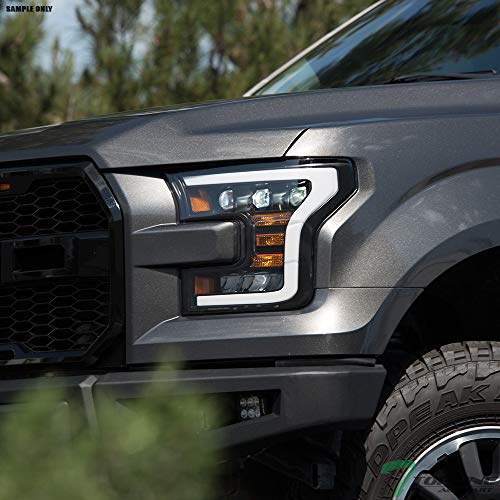Compatible With 2015-2017 Ford F150 Black Housing Full LED Sequential Projector Headlights V83714
