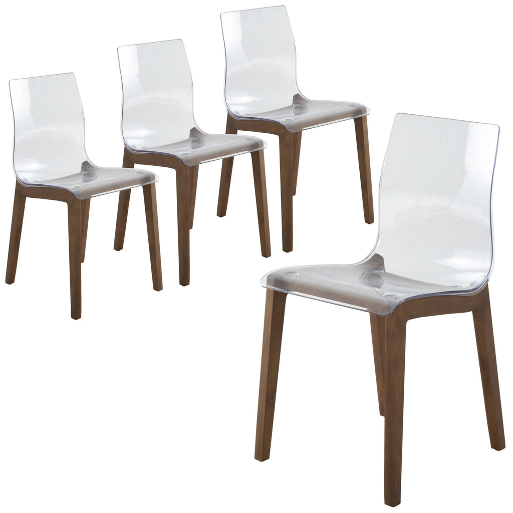 Modern Dining Chair with Beech Legs, Set of 4 L6071