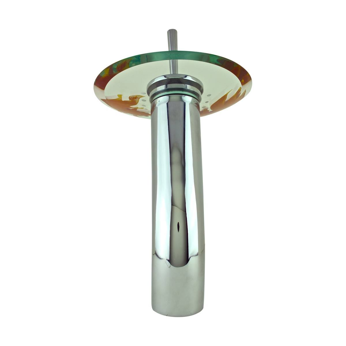 Chrome Heavy Cast Brass Glass Tall Waterfall Faucet U25710