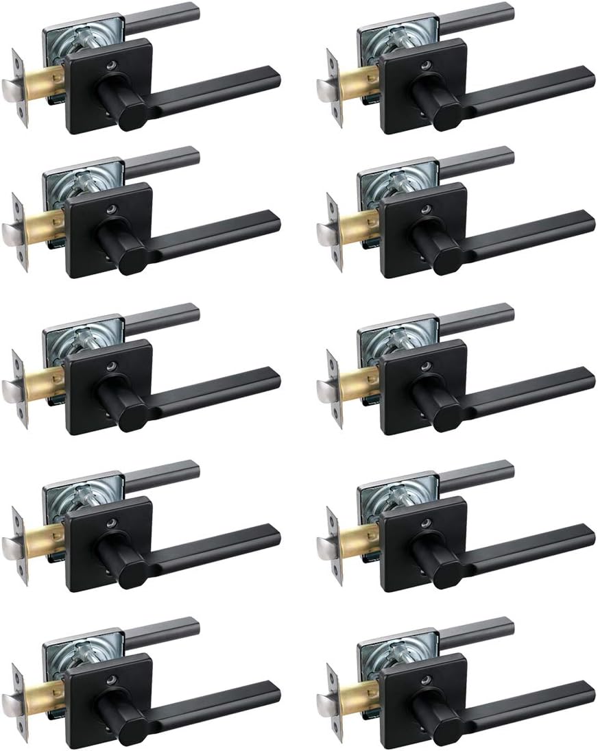 (3Pack) Keyed Alike Entry Lever Lock in Venetian Matt Black D65127
