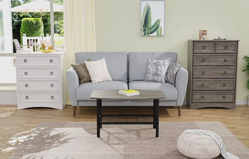 Gray 6 Drawer Wood Dresser Q4742