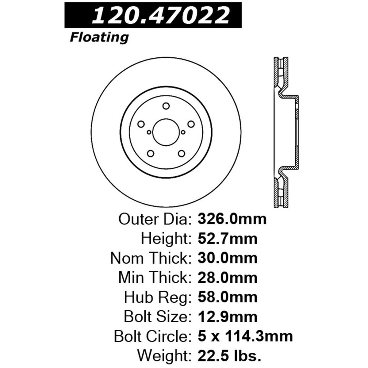 Slotted Brake Rotor K64519