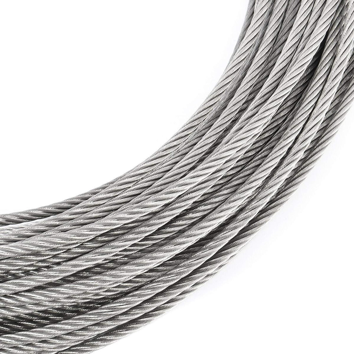 1/8" 7x19 Stainless Steel Aircraft Wire Rope 304 Grade 250ft Pack of 2 T292