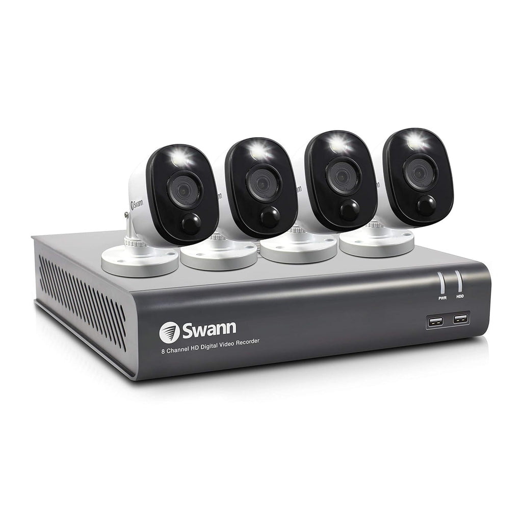 8 Channel 4 Camera Wired Security System 1080p HD DVR 1TB HDD Z9342