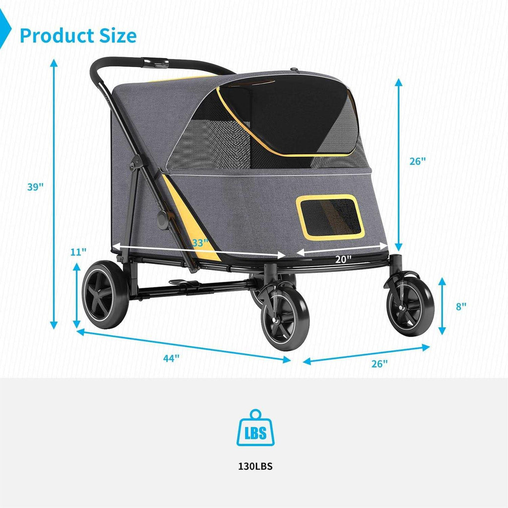 Pet Stroller with Brakes and Storage Pocket Z610