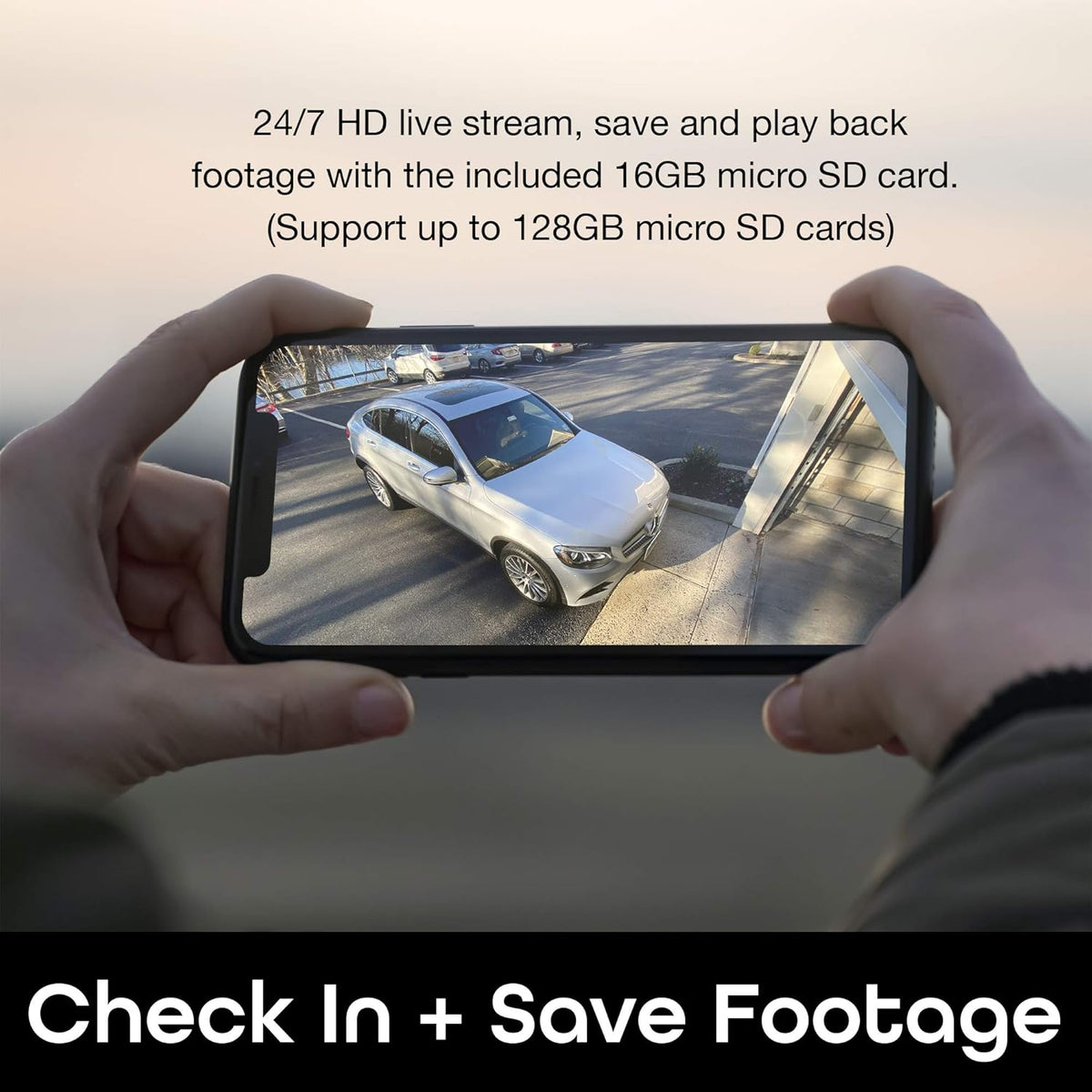 1080p HD Outdoor Smart Wi-Fi Security Camera with Night Vision, Motion Alerts, IP66 Weatherproof, White Y701