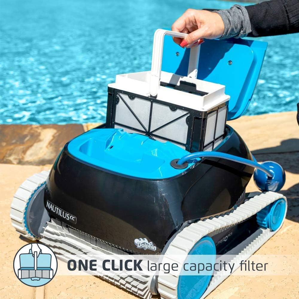 Automatic Robotic Pool Cleaner with Large Capacity Top Load Filter Basket F7828