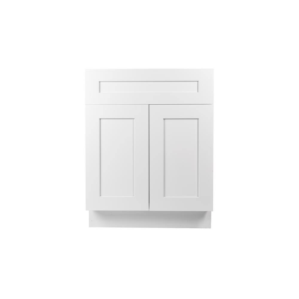 Shaker 36 in. W Vanity Cabinet with 2-Doors Satin White D730024