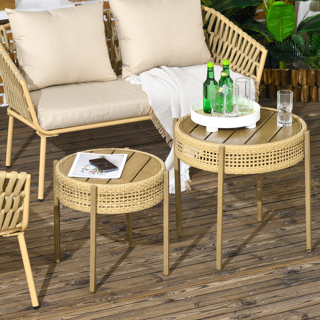 Brown Wicker Patio Table Set N76053