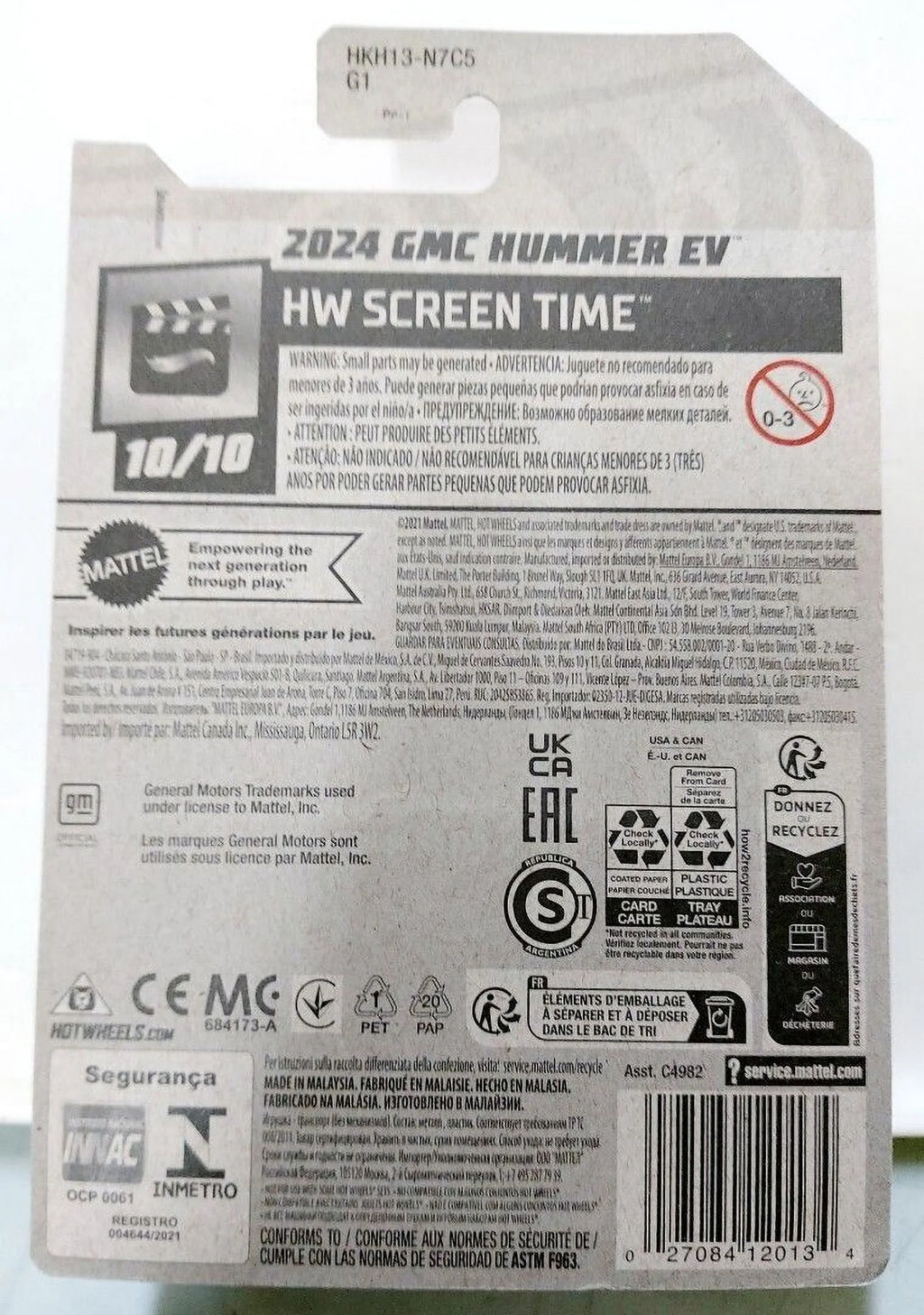 Hot Wheels Barbie The Movie HW Screen Time 2024 GMC HUMMER EV R189