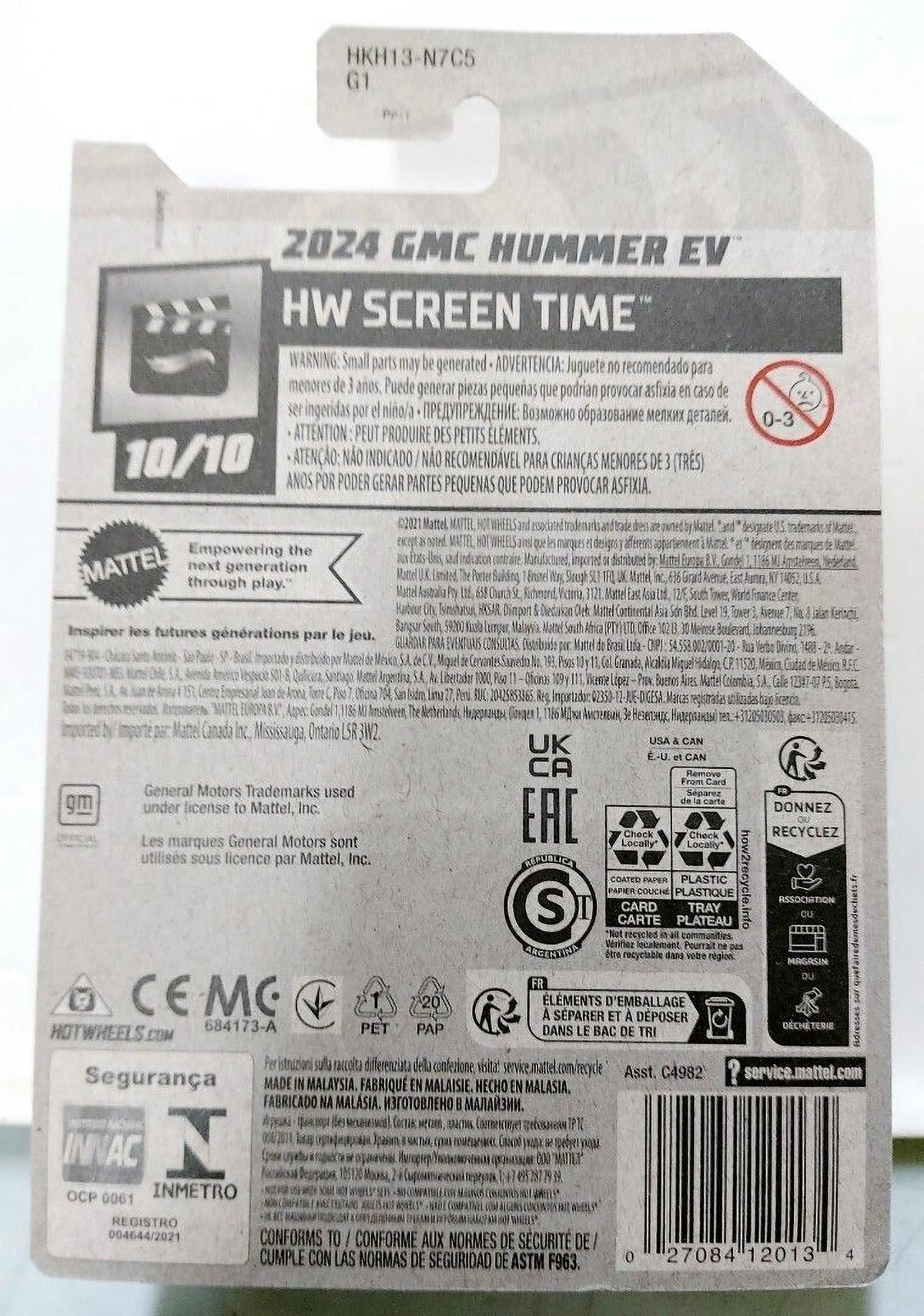Hot Wheels Barbie The Movie HW Screen Time 2024 GMC HUMMER EV R189