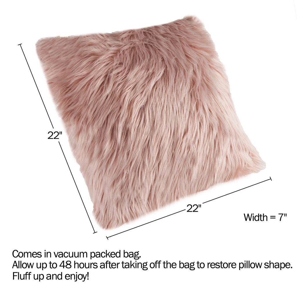 Pink Polyester Floor Pillow O545961