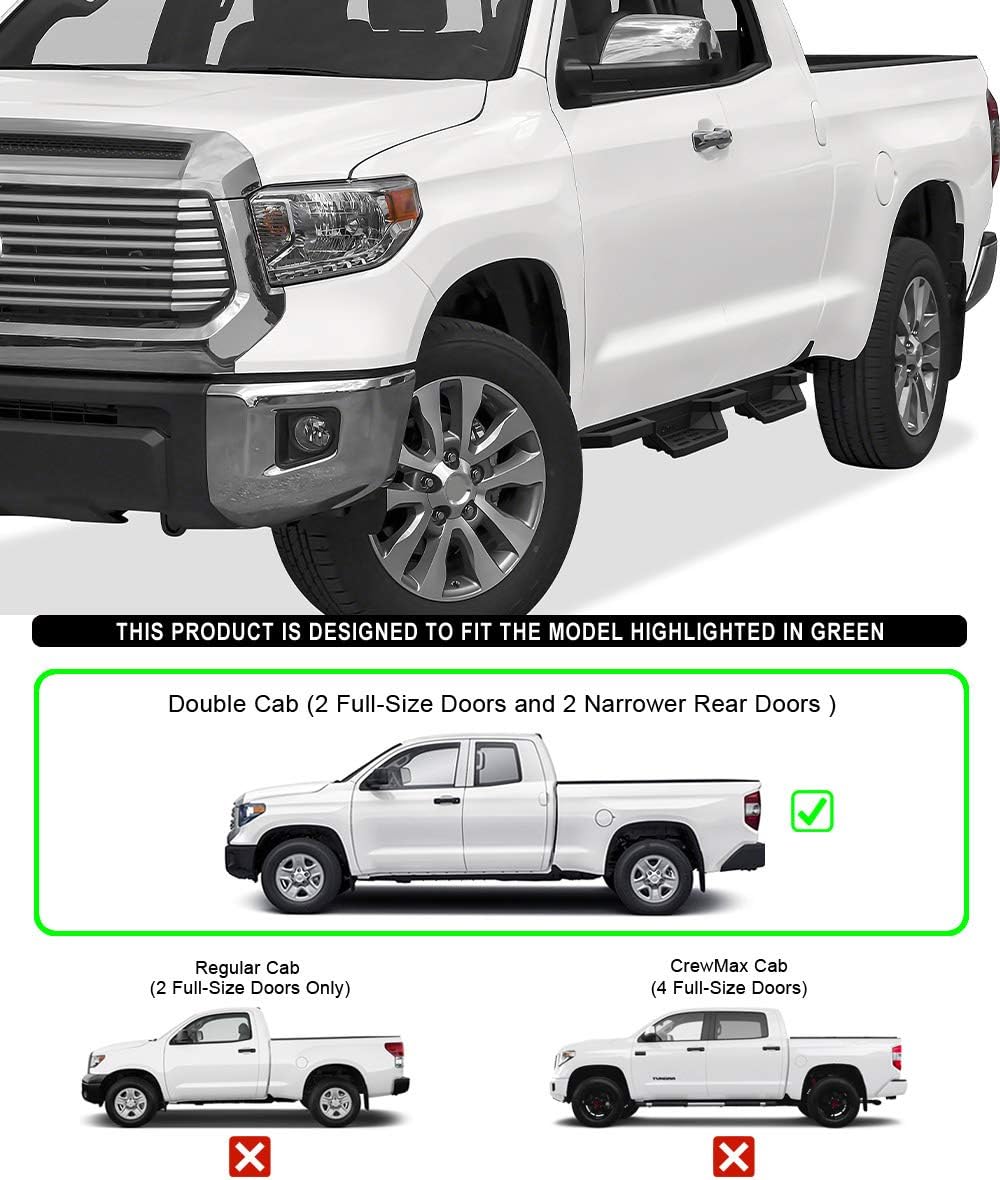 Drop Steps Running Boards Rocker Slider for Toyota Tundra Double Cab F2219