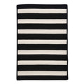 Black White Stripe Rug G8719