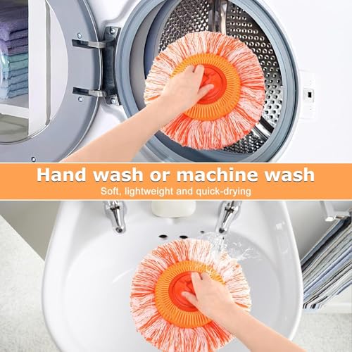 Adjustable 180° Rotatable Cleaning Mop with 4 Reusable Heads V568166