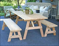 Red Cedar 4' Picnic Table with 2 Benches B318