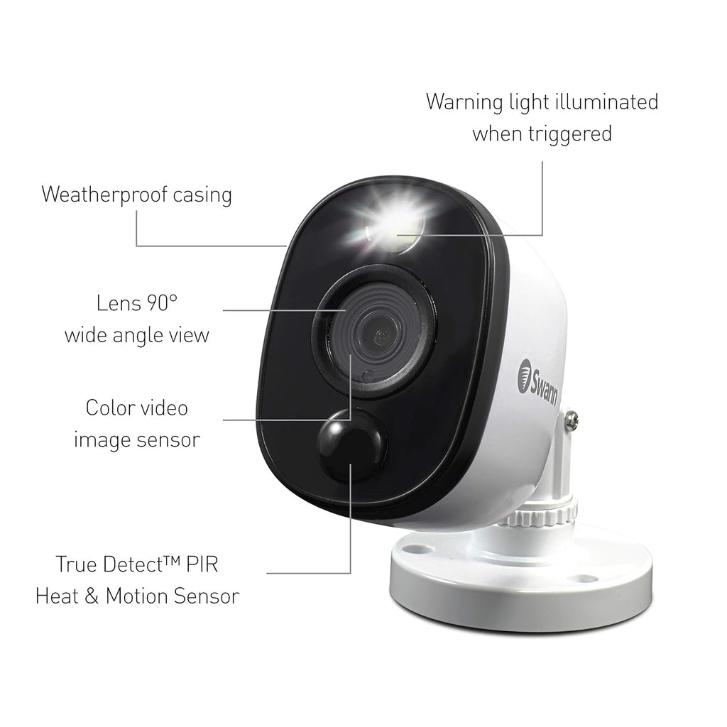 8 Channel 4 Camera Wired Security System 1080p HD DVR 1TB HDD Z9342