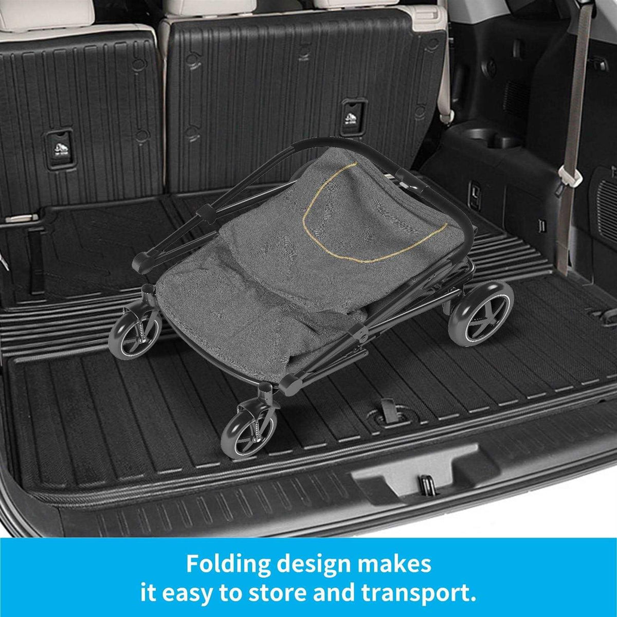 Pet Stroller with Brakes and Storage Pocket Z610