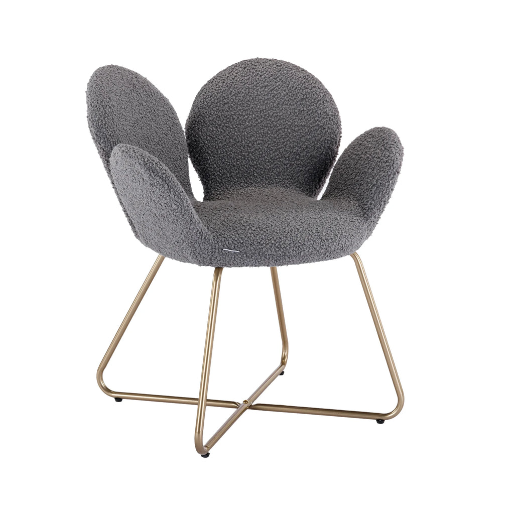 Velvet Accent Chair with Metal Legs, 2PC/SET C212