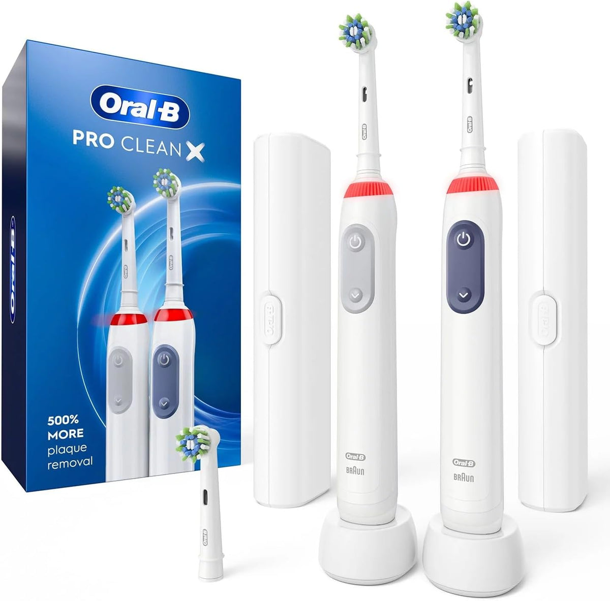 2 Pack Rechargeable Toothbrush with 3 Brush Heads P8369
