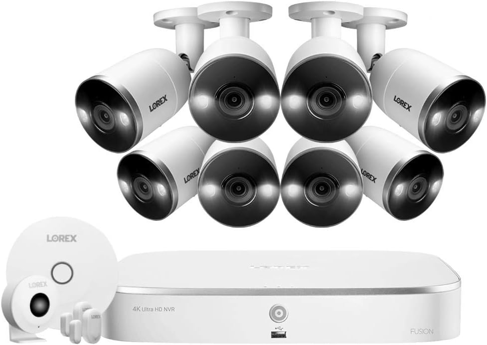 4K Wired NVR Security Camera System, 2TB 8 Channel, 8 Cameras V4475