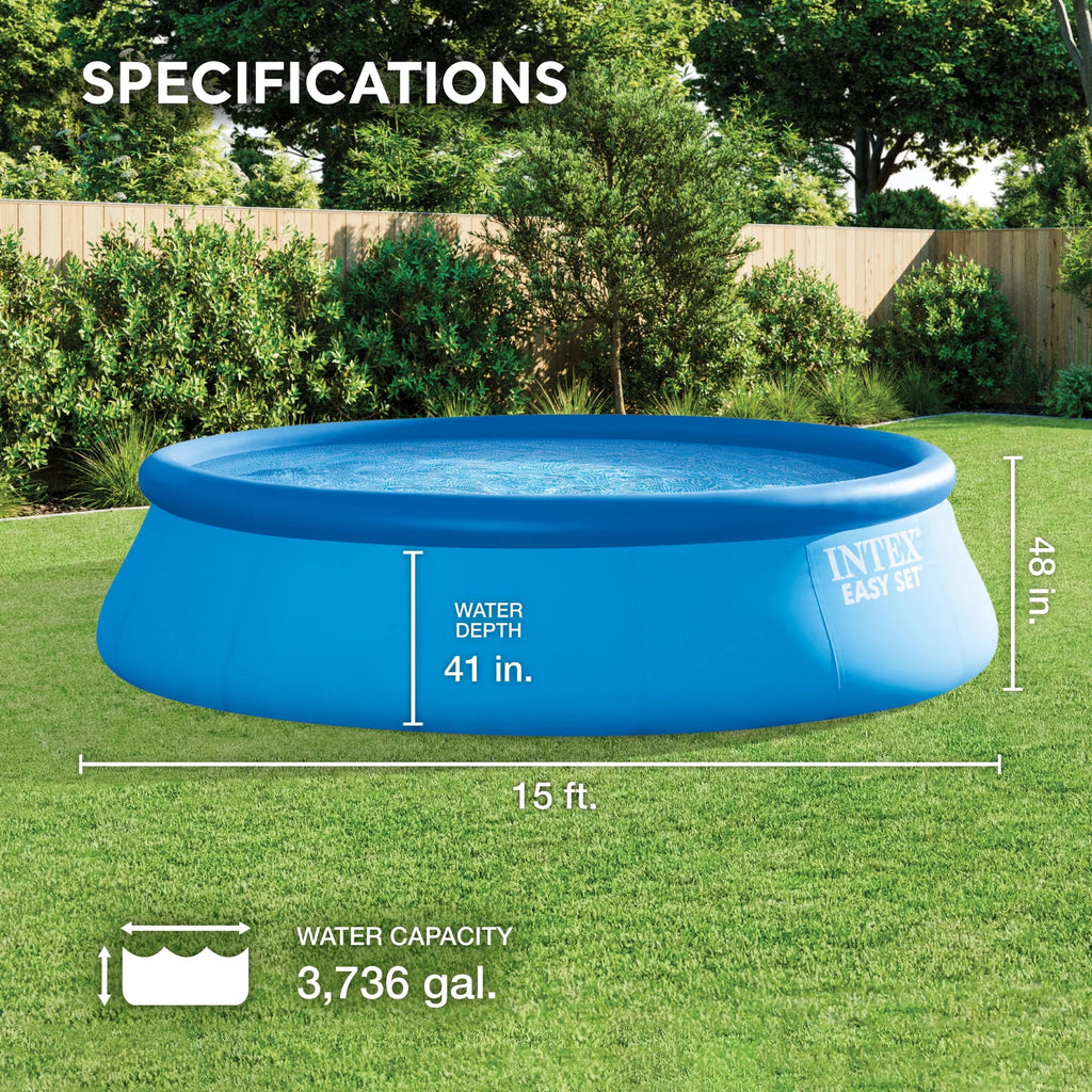 15' x 48 Inflatable Above Ground Swimming Pool with Ladder & Pump P9534