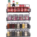 Black 4 Pack Wall Mount Spice Rack S994