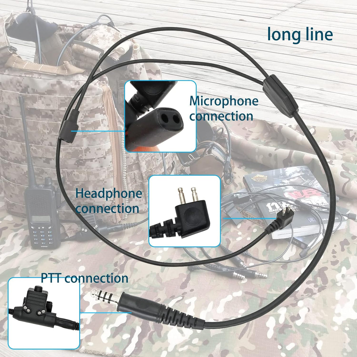 2 Pack PTT Boom Microphone for Headsets U893