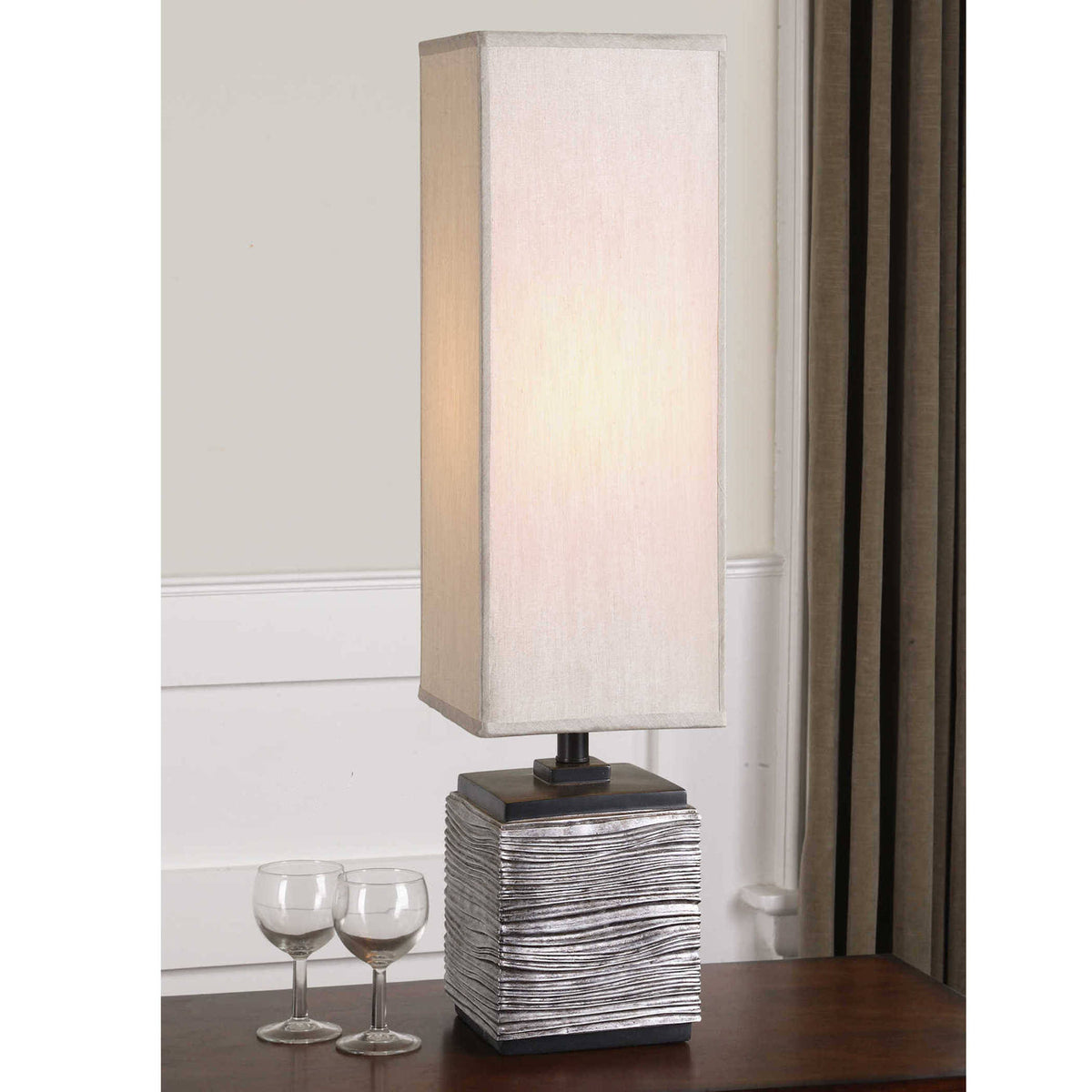 Antiqued Silver Buffet Lamp K89880