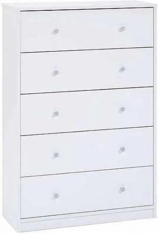 White 5-Drawer Dresser G2801