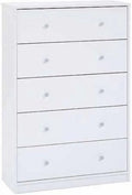 White 5-Drawer Dresser G2801