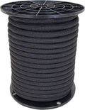1/2 inch Black Polyester Bungee Cord - 50 Foot Spool, Pack of 2 N7463