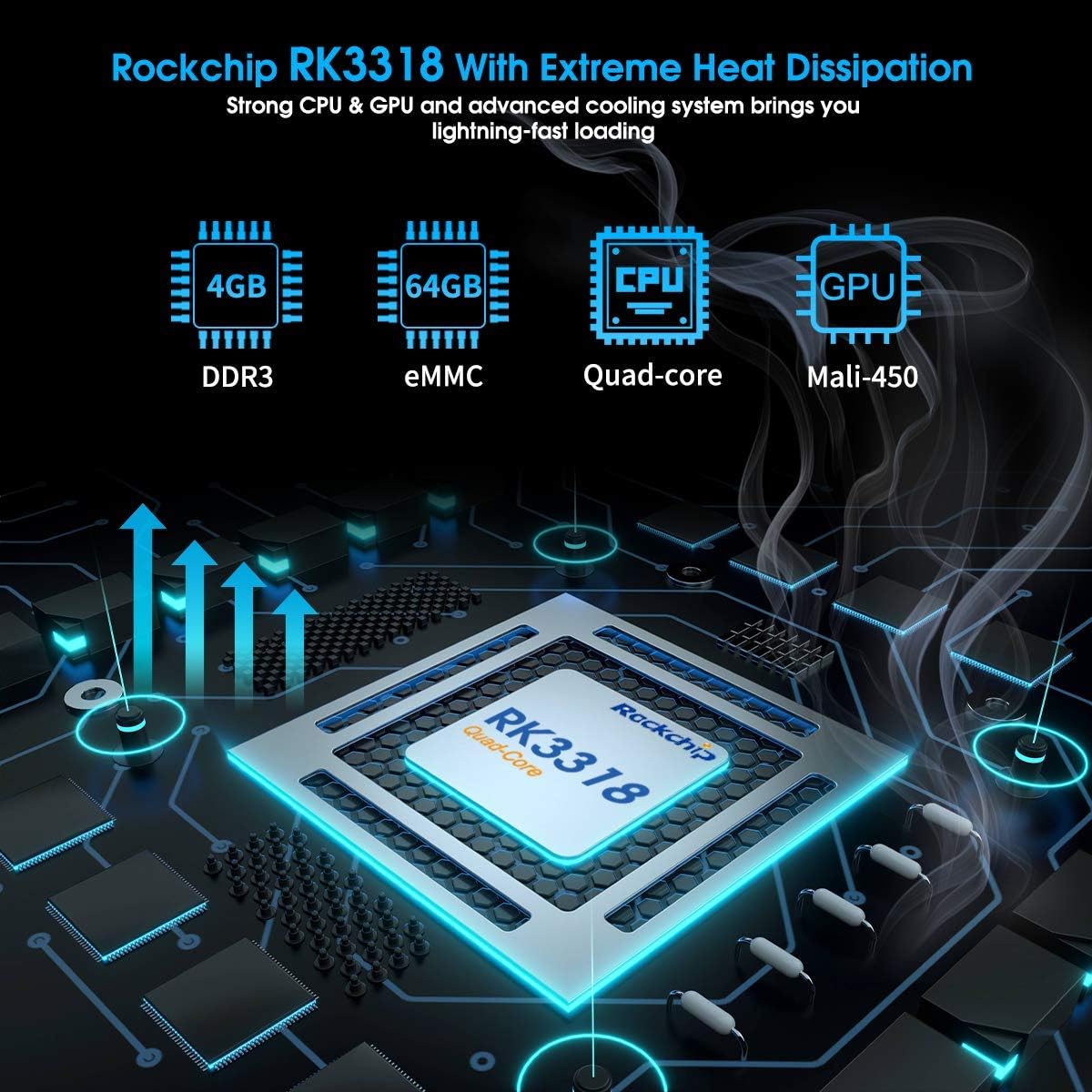 Android 11.0 TV Box 4GB RAM 64GB ROM Quad-Core 4K Pack of 2 G778188