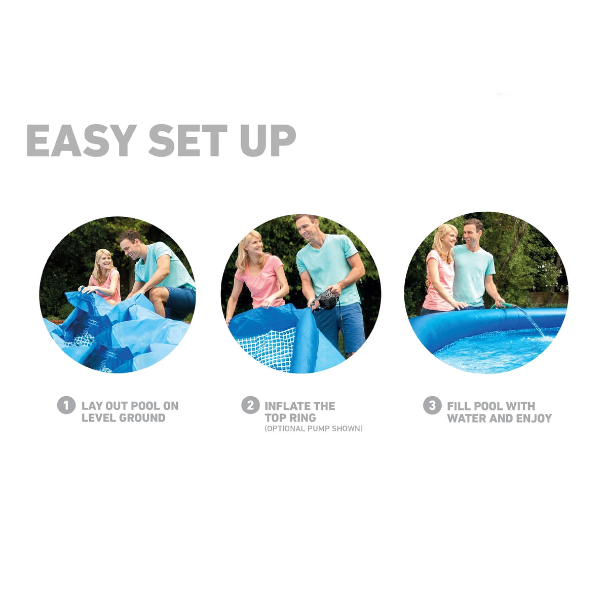 15' x 48 Inflatable Above Ground Swimming Pool with Ladder & Pump P9534