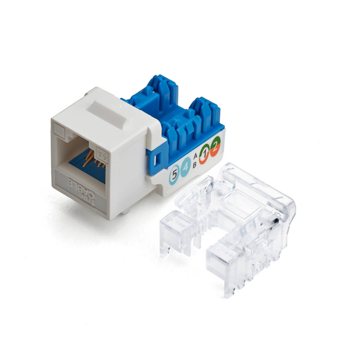 Cat6a Keystone Jack White 48pc M5347